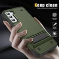 thumbnail image 4 of Samsung Galaxy S21 Plus 5G Case Military Shockproof Magnetic Kickstand Cell Phone Cover Protective with Upgrade Hard PC & Premium Soft TPU Kickstand for Galaxy S21 Plus 6.7 inch Green, 4 of 14