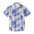 thumbnail image 6 of QHRMKOG Short Sleeve Shirts for Men Loose Fit Tropical Print Hawaiian Shirt Breathable Holiday Button Down Beach Shirt Summer Fashion Shirt White M, 6 of 6