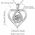 thumbnail image 3 of Dainty 925 Sterling Silver June Birthstone Necklace for Women, Rose Flower Heart Pendant Jewelry, Birthday Gifts for Mom/Wife/Girlfriend, 3 of 6