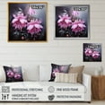 thumbnail image 4 of Designart "Hardy Fuchsia Plants in Purple Garden II" Floral Framed Wall Art - Pink Fuschia Hallway Framed Wall Art Decor, 4 of 6