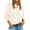 White, variant on Plebaso Womens Puff Long Sleeve Sweater Half Button Casual Knit Pullover Solid Color Lightweight Sweaters