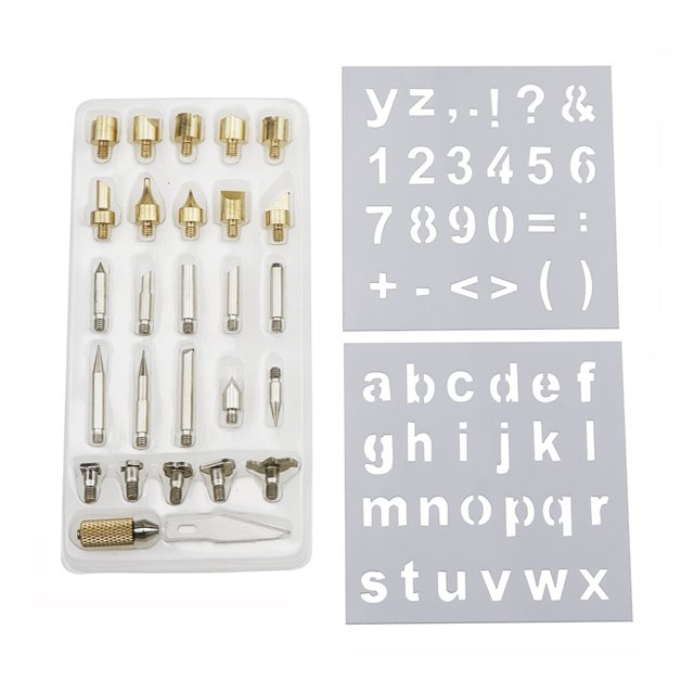 Wood Burning Embossing Solder Pen Carved Set Woodworking Electric Soldering Iron Carving Pyrography Tools kit ,Easy to Use