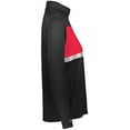 thumbnail image 5 of Holloway Sportswear XS Womens Prism Bold 1/4 Zip Pullover Black/Scarlet 222791, 5 of 5