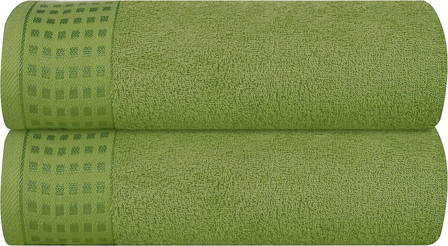 GLAMBURG 100 Cotton 2 Pack Oversized Bath Towel Set 28x55 Inches