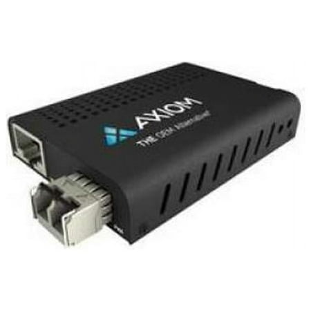 UPC: 0840177840074 | Axiom MC10-M8L04-AX Mini 10Gbs RJ45 to 10GBase-SR Media Converter – MMF  LC  400m & 850nm