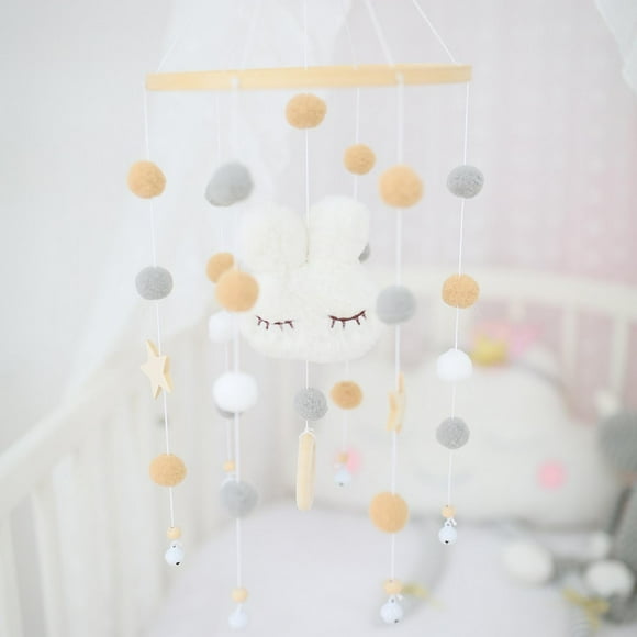 Sonajero Móvil para Bebé perfecl Decoración de Cama Conejo Juguete 20x50cm