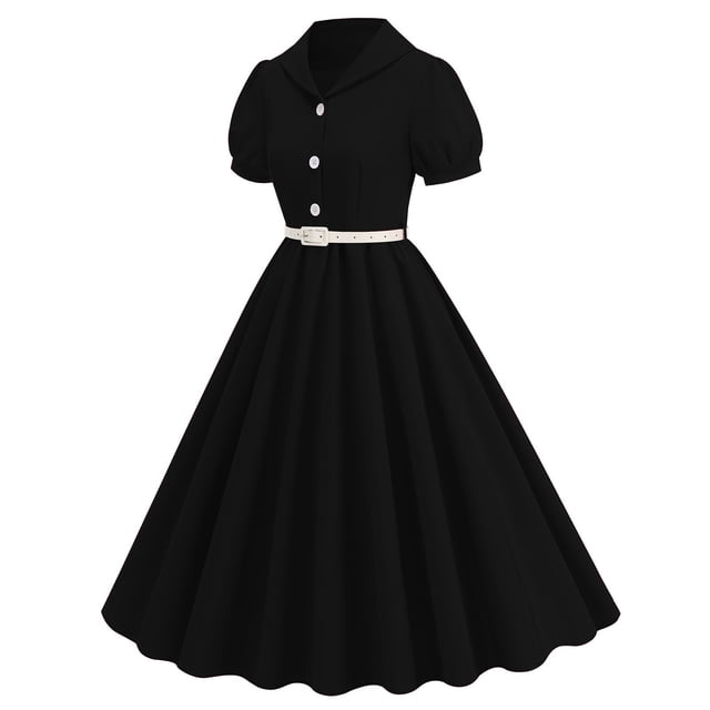 Gspmoly Robes pour Femmes, Mode Été Femmes Patchwork Manches Courtes Décontracté Soirée Fête Bal Robe de Soirée Robes pour Femmes jusqu'à 65 % de Rabais