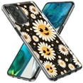 thumbnail image 2 of MUNDAZE Motorola Moto G Stylus 5G 2022 Cute Smiley Face White Daisies Double Layer Phone Case Cover, 2 of 5