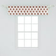 thumbnail image 2 of Ambesonne Rhombus Print Window Valance, Round Shapes and Thin Streaks Formations Drawn by Hand, Curtain Valance for Kitchen Bedroom Decor with Rod Pocket, 54" X 12", Burnt Sienna Grey, 2 of 3