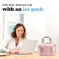 thumbnail image 6 of Fit + Fresh Remi Women's Lunch Bag, Self Insulating Neoprene Material Lunch Box With Containers & Ice Pack, Mauve, 6 of 7