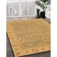 thumbnail image 2 of Ahgly Company Indoor Round Abstract Orange Oriental Area Rugs, 5' Round, 2 of 6