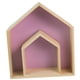 thumbnail image 4 of 2 estantes de almacenamiento de pared con forma de casa para decoración del hogar, sala de juegos y hogar. Púrpura, 4 of 9