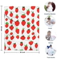 thumbnail image 4 of Red Strawberry Plants White Pattern Blanket,Comfortable Soft Flannel Throw Blanket,All Season,Warm Lightweight Blankets for Sofa Bed Couch Living Room Chair,30"x40", 4 of 4