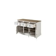 thumbnail image 6 of HomeStock Suburban Sophistication Wood Buffet Sideboard in Rustic Finish, Solid Pine, Dovetail Drawer Joints, Distressed Hardware, Spacious Storage, Easy Assembly-Color:Distressed White,Size:3 Door, 6 of 7