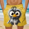 thumbnail image 2 of Purcolt Men's Swim Trunks Funny Bird Printed Beach Board Shorts Summer Novelty Athletic Running Shorts, 2 of 6