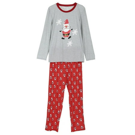 

Journey Comfortable Family Pajamas Christmas Long Sleeve Round Neck Parent-child Suit Sleepwear(Father 2XL)