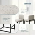 thumbnail image 5 of SUMMIT LIVING 24 inch Bar Stools with Back Set of 2 for Kitchen Dining, Faux Leather Counter Stools, White, 5 of 6