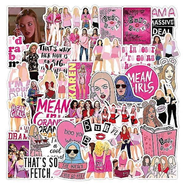 50 Mean Girls Graffiti Stickers Waterproof Luggage Laptop Scooter Water Bottle Stickers, laptop stickers