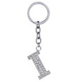thumbnail image 1 of Key Chain Rhinestone A to Z Design Pendant Keychain Key Ring for Handbag Decor, 1 of 8