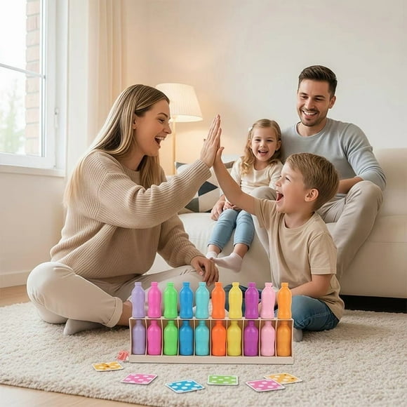 mtvxesu Fun Memory Matching Game | Brain Training Toy | Interactive Family Activity | Color Recognition | Includes 12 Bottles | Perfect for Home & Classroom Use