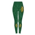 thumbnail image 5 of Meichang St. Patrick's Day Gym Leggings for Women High Waist Shamrock Print Green Tights Stretchy Running Yoga Leggings, 5 of 10