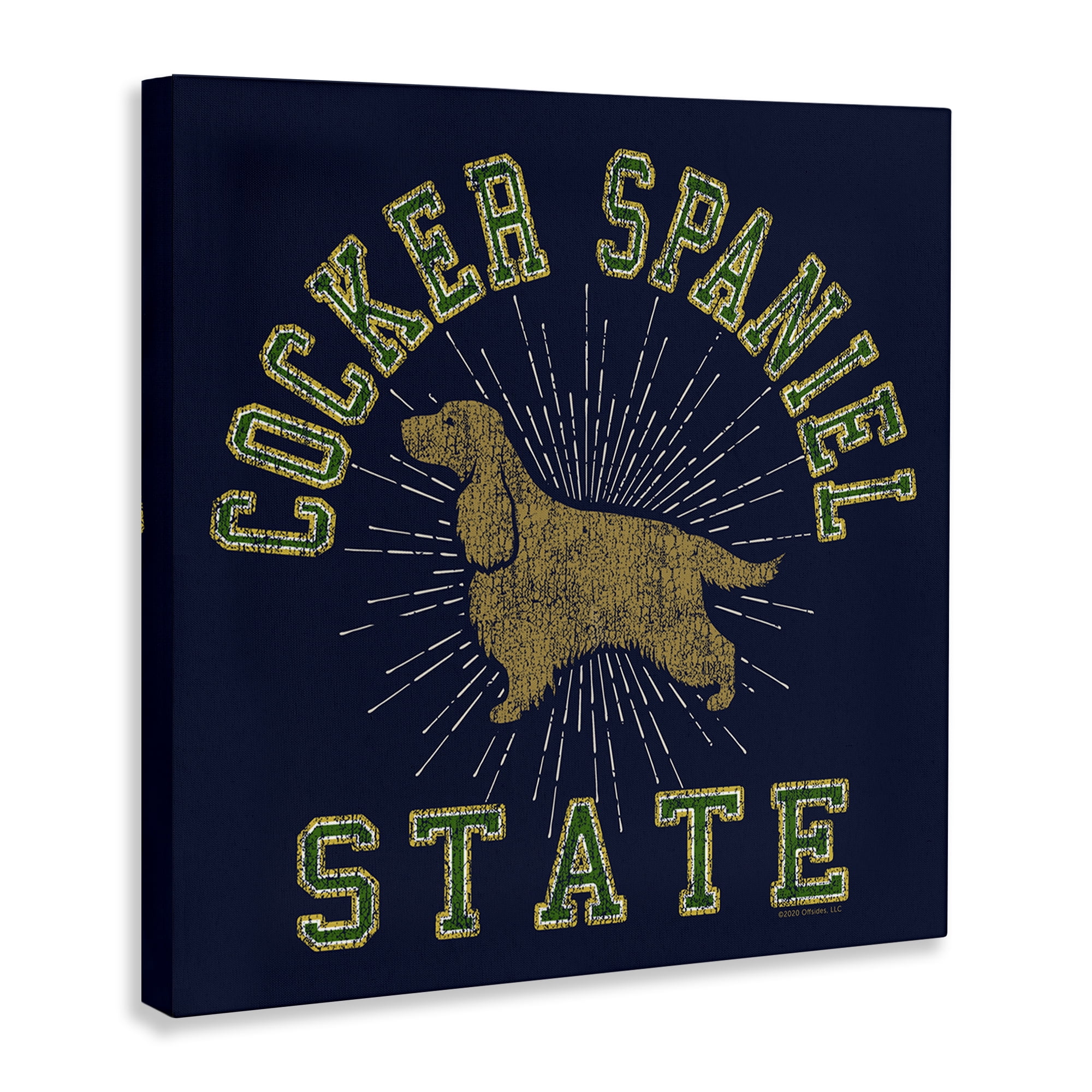 Stupell Industries Cocker Spaniel State Novelty & Humor Painting Wrapped Canvas Art Print Wall Art, 17 x 17