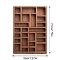 thumbnail image 3 of Mini Wooden Storage Divider Ornaments Multi-compartment Display Shelf for Small Collectibles Stones Shells Trinkets 1pack, 3 of 4