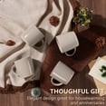 thumbnail image 7 of Vesteel Coffee Mugs Set of 6, 12oz Ceramic Coffee Cups Set with Makeup Clay for Coffee Tea Milk, Mug Gifts for Thanksgiving Day Anniversary, Cappuccino Brown, 7 of 7