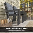 thumbnail image 4 of Outsunny 7 Piece Outdoor Dining Set with Table and 6 Stackable Chairs, 4 of 10
