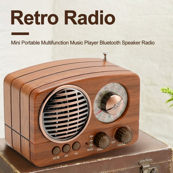 Retro-Style Decorative Radio Mini Portable Multifunction Music Player Bluetooth Speaker Radio