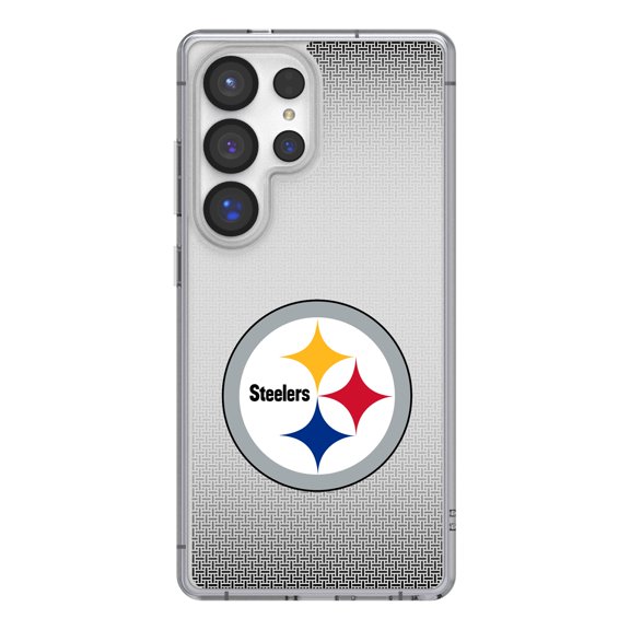 Pittsburgh Steelers Linen Logo Galaxy Clear Case