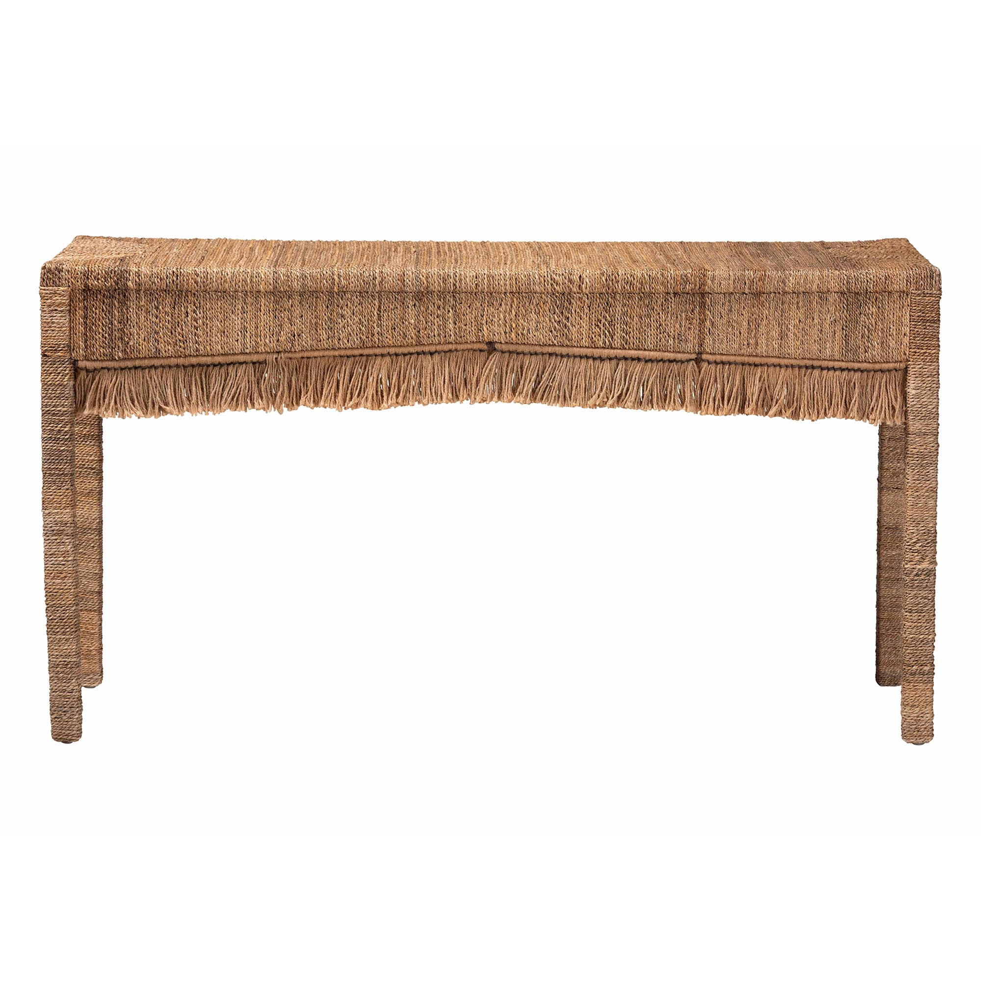 bali & pari Fiona Coastal Console Table, Natural Brown