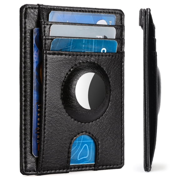 SYMMEXA Airtag Card Holder Wallet Genuine Leather Men Rfid Anti-Theft Card Swiping Bag Male Card Holder