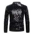 thumbnail image 3 of Mens Fashion Plaid Versatile Jacket Purchasing Mens Sequin Stand Collar Jacket, 3 of 3