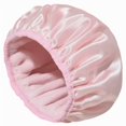 thumbnail image 3 of Bonnet de Douche en Tissu Éponge Doublé Extérieur en EVA Réutilisable Triple Couche Imperméable Grande Bonnet de Bain pour Tous Types de Cheveux Hôtel Voyage Motif Bleu, 3 of 6
