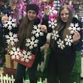 thumbnail image 3 of Cheers.US 1 Set Large Snowflakes White Snowflakes Christmas Decorative Hanging Ornaments Window Decor Winter Outdoor Decorations, 3 of 7