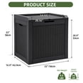 thumbnail image 2 of Uforic Outdoor Lockable 32 Gal Resin Deck Box, Storage Box with Lockable Lid & Side Handles, Black, 2 of 7
