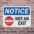 thumbnail image 5 of Not An Exit OSHA Notice Aluminum Sign 14 Inch x 10 Inch - 5 Pack, 5 of 8
