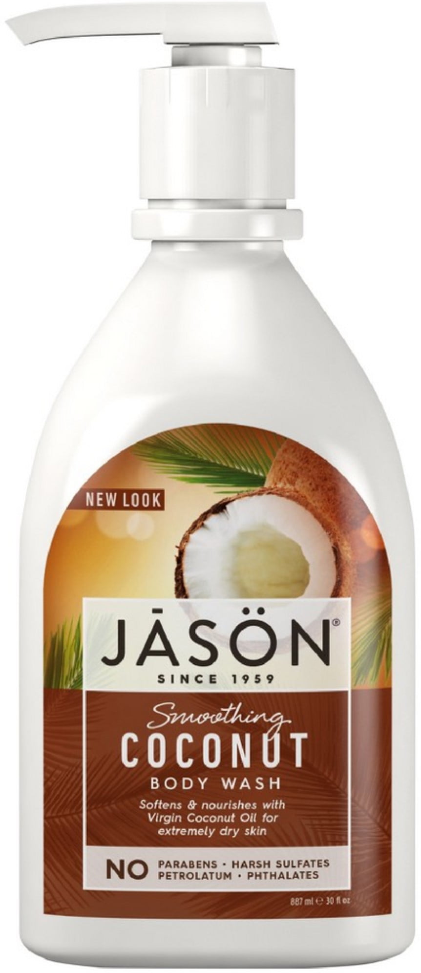 Jason Body Wash, Smoothing Coconut 30 oz (Pack of 2)