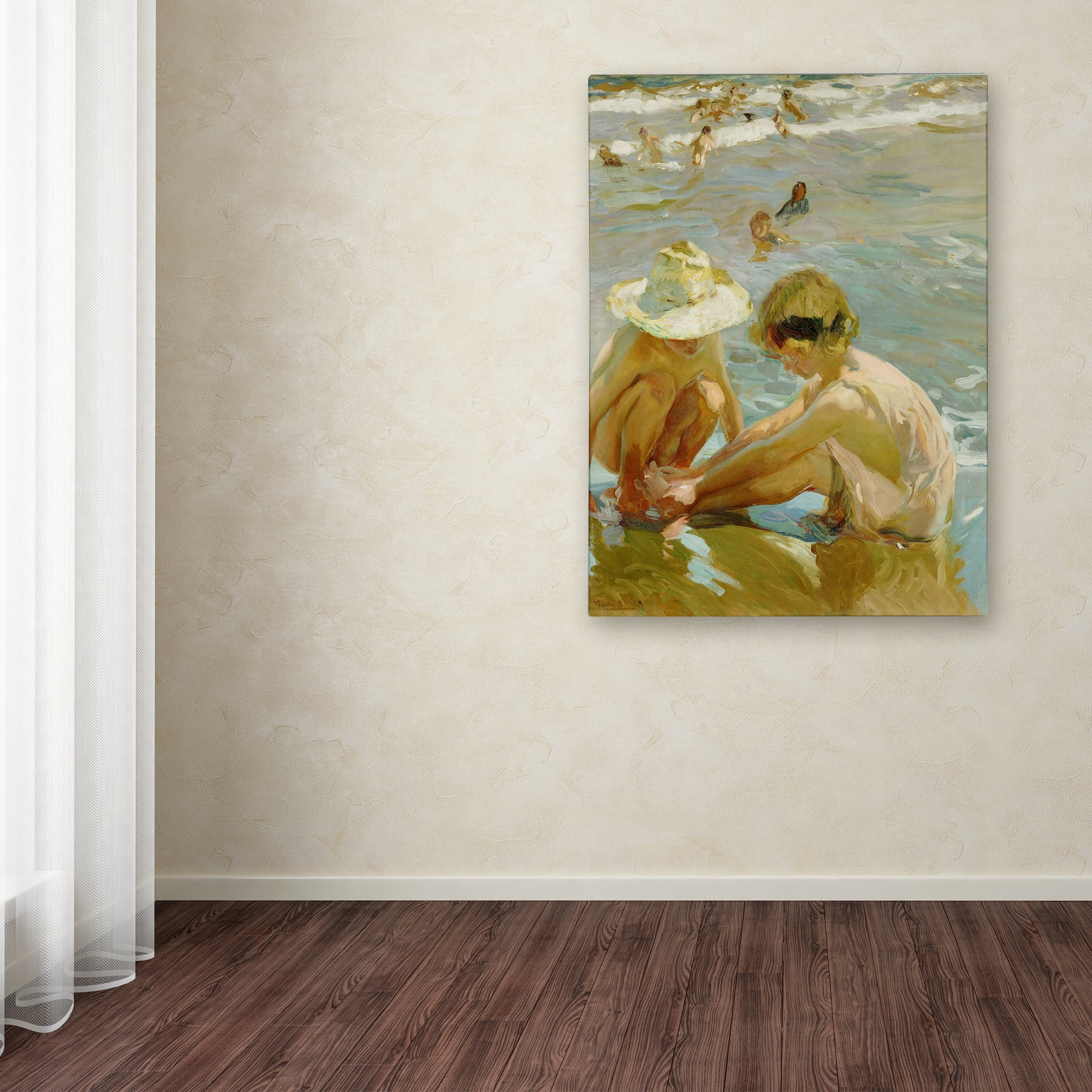 Joaquin Sorolla 'The Wounded Foot' Canvas Art