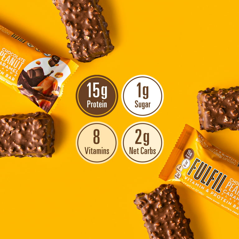 Fulfil Chocolate Peanut Caramel Flavor Vitamin & Protein Bars - 1.41 oz