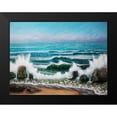 thumbnail image 2 of Francis, Sandra 24x19 Black Modern Framed Museum Art Print Titled - Waves on the Rocky Shore, 2 of 5