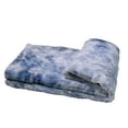 thumbnail image 3 of Home Soft Things Tie Dyed Double Sided Fauxfur Throw Blue, 3 of 6
