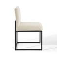 thumbnail image 4 of Modway Carriage Dining Chair Upholstered Fabric Set of 2 in Black Beige, 4 of 8
