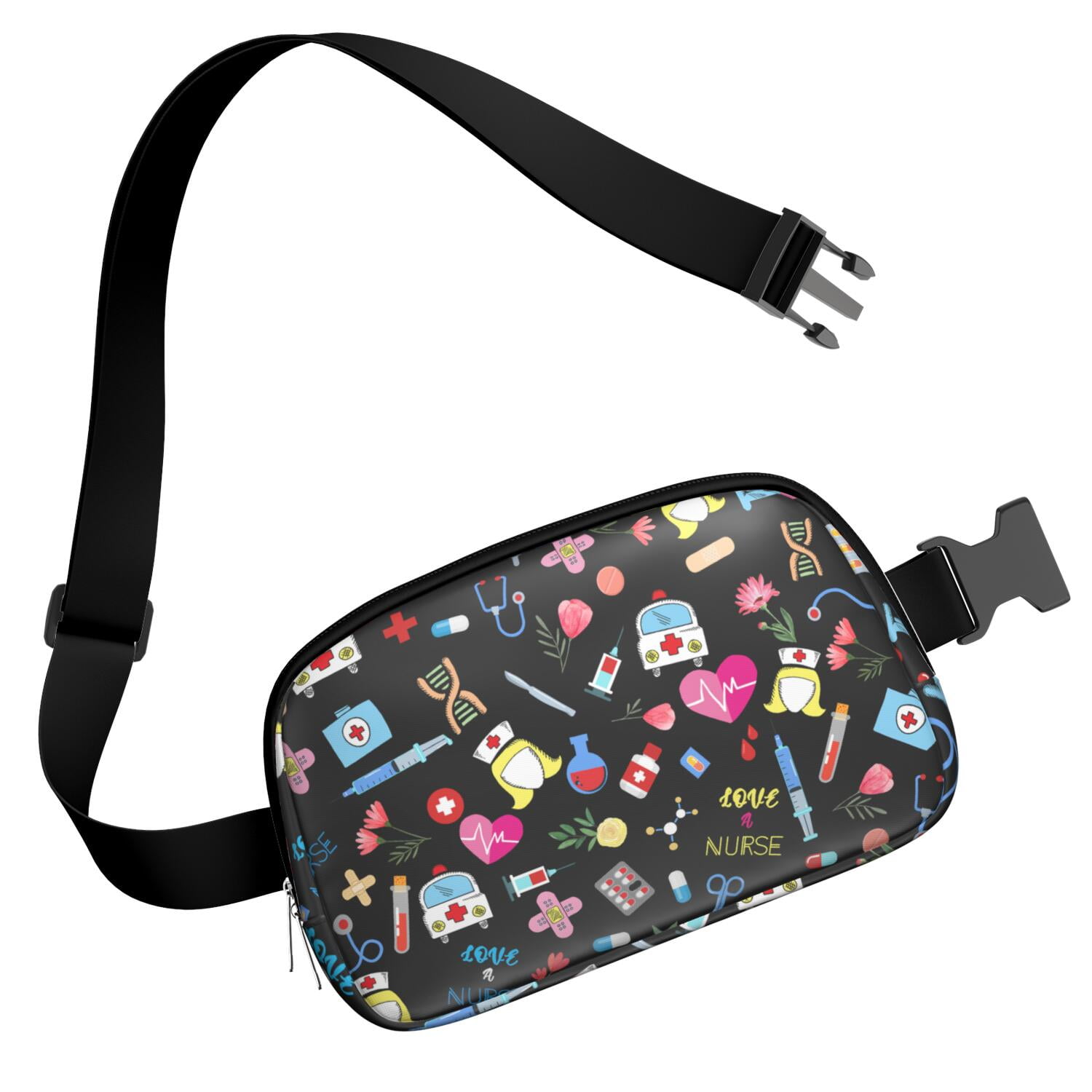 Nurse Life Fanny Pack – Cute Nursing Waist Bag with Funny Print for Future Nurses, Perfect for Saving Lives Every Day in Style