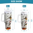 thumbnail image 6 of Yayeee 40oz Stainless Steel Tumbler with Straw and Handle Double-Wall Insulated Travel Water Bottle, Halloween Christmas Trees, 6 of 8