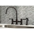 thumbnail image 3 of Kingston Brass KS8275DKLBS Kaiser Bridge Kitchen Faucet with Brass Side Sprayer, Oil Rubbed Bronze, 3 of 7