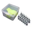 thumbnail image 1 of QualitChoice 12 Pieces Track Spikes Sprint Sports Sprinting Field Running for Track Shoes 6.4mm Silver, 1 of 6