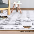 thumbnail image 5 of Throw Area Rug Boho Machine Washable Carpet for Entryway Modern Indoor Doormat Rug Moroccan Low Pile Mat for Hallway Laundry Home Office, 3' x 5',White&black, 5 of 7