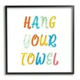 thumbnail image 2 of Stupell Industries Hang Your Towel Bathroom Rules Kids Typography Typography Painting Gray Framed Art Print Wall Art, 12 x 12, 2 of 5